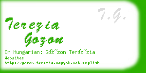 terezia gozon business card